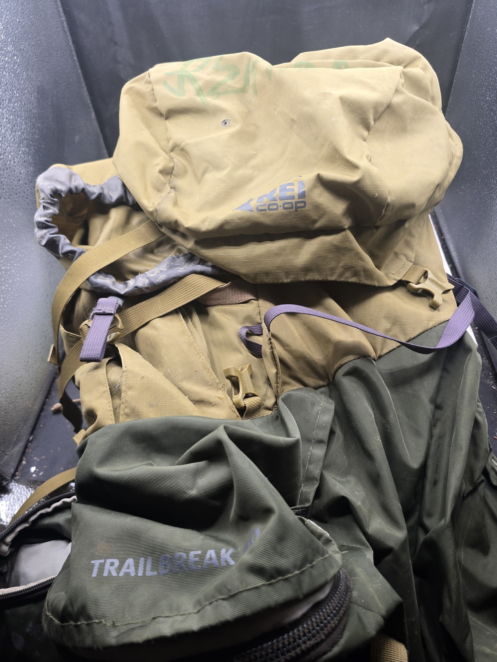 REI Co-op Trailbreak Backpack in Olive Green and Khaki